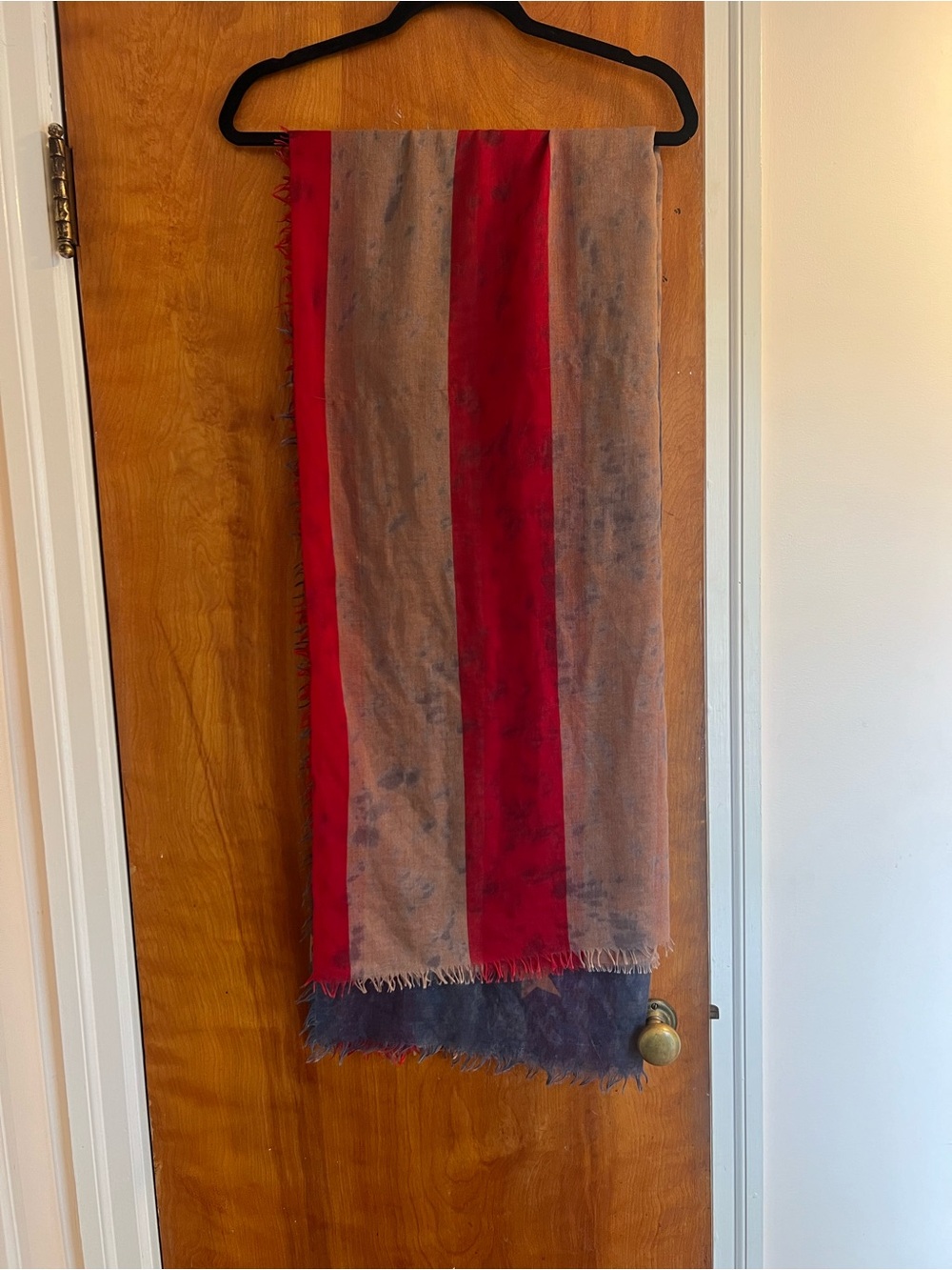 Free People Patriotic Lightweight Frayed Scarf - Picture 2 of 7